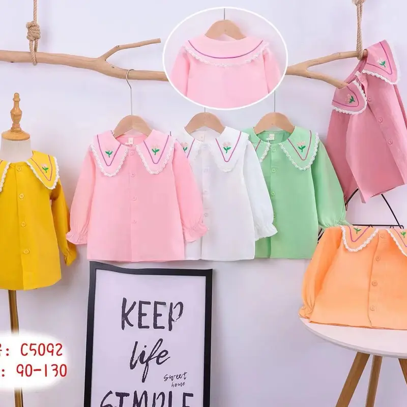 Kemeja Cewek tangan panjang Premium 2-5 Tahun motif random 2