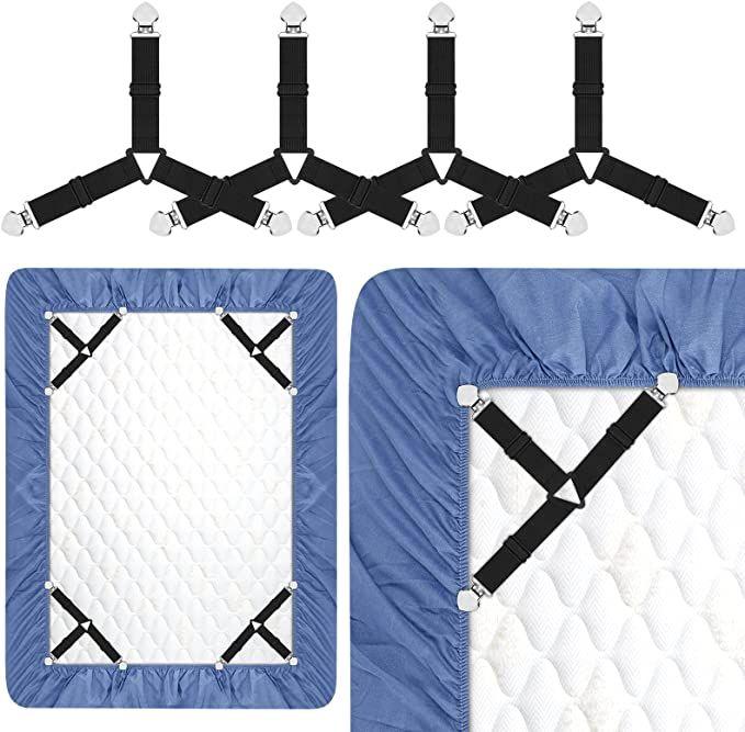 Kẹp ga giuờng COMBO 4 CÁI thiết kế kẹp 4 góc drap giường chắc chắn chống xê dịch cố định giữ phắng bộ ga giường chống nhăn đồ gia dụng đồ dùng khách sạn tiện ích