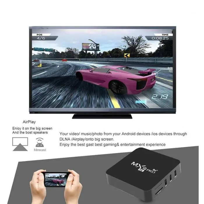 [COD] Android TV Box MXQ-Pro 4K Internet Smart Tv Media Player Terlaris Kabel Adaptor 3