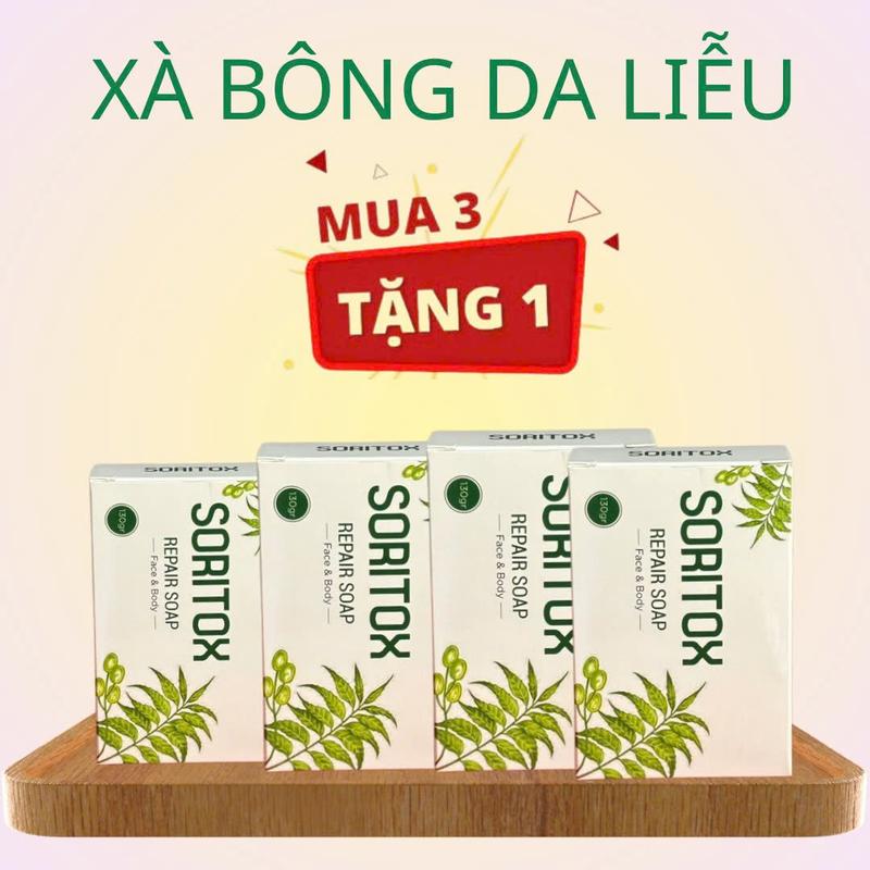   3 Bánh Tặng 1  Xà Bông Tắm Cho Vảy Nến Viêm Da Ngứa Đỏ Bong Tróc chiết xuất từ lá Neem và các thảo mộc tự nhiên  4 Bánh  