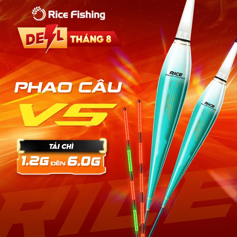 Phao Câu Cá ngày đêm V5 Rice Fishing chất liệu Nano PMI tín hiệu chính xác TẶNG KÈM PIN PC-42