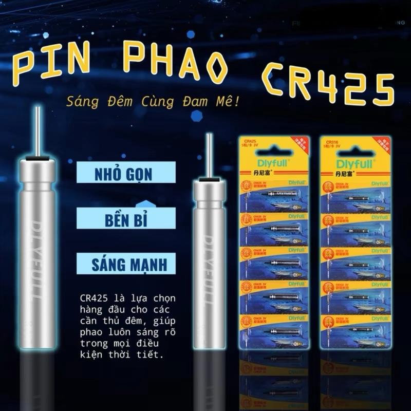 Pin điện tử CR-425 Chuyên Lắp Phao Câu Đài Câu Đêm - Fishing Bắt Cá 1 Vỉ 5 Quả