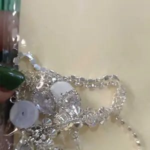 YADORNOS  Kalung berlian imitasi berkilau yang ringan dan mewah - Set kalung zirkon berlian imitasi rantai cakar yang dirancang