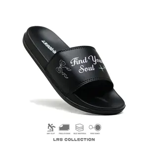 Lrs-Sandal Wanita Find Your Soul Sandal Slide Slop Shoes Karet Ringan Wanita Love Spider Selop Sendal