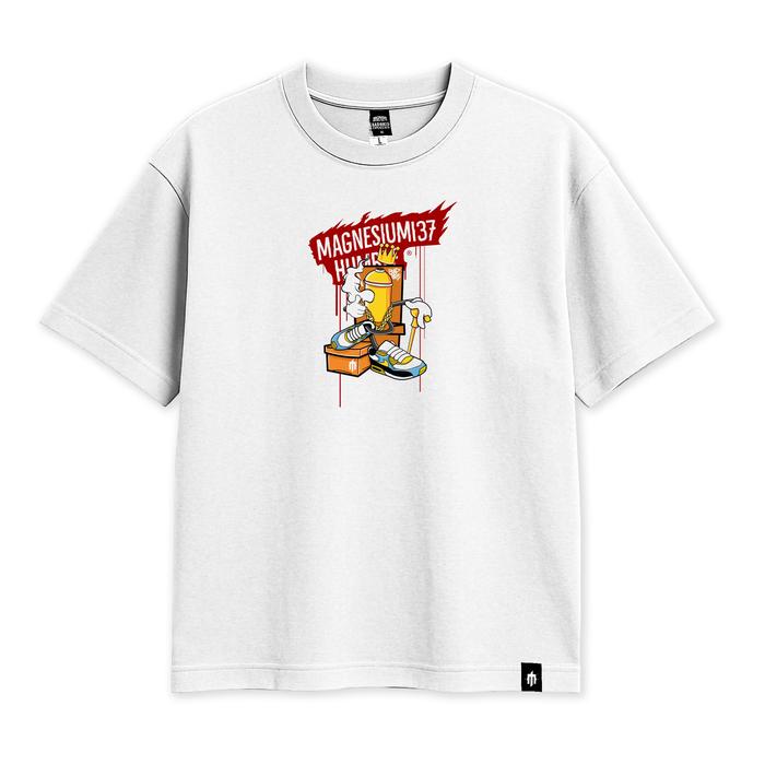 Gambar MAGNESIUM137 KAOS l HOOPYS | WHITE | GRAFFITI SERIES - WHITE, S dari Magnesium137 Kab. Kediri Tokopedia