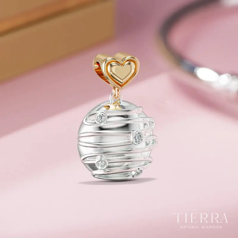 Charm TIERRA MDA0104 Choco Pie vàng 14k/ 18k