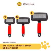 Gambar Sikat Bulu Anjing & Kucing Pegangan Karet | Slicker Brush Anti Kusut & Rontok - Small dari Octagon Pet Indonesia Kota Surabaya 1 Tokopedia