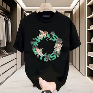 [COD]  Kaos Unisex Motif Kartun Fashion Minimalis Oversize Kacak Santai Bahan Katun Nyaman untuk Pria dan Wanita crew neck