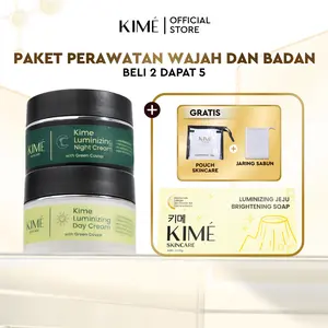 [BUY 2 GET 5] Kime Skincare Paket Basic Perawatan Badan | Paket Skincare Mencerahkan Melembapkan Wajah Muka Kulit Badan Glowing Eksfoliasi Flek Tubuh Membersihkan Pori-Pori dari Kotoran & Debu Jeju Volcanic Ash Niacinamide CICA Collagen