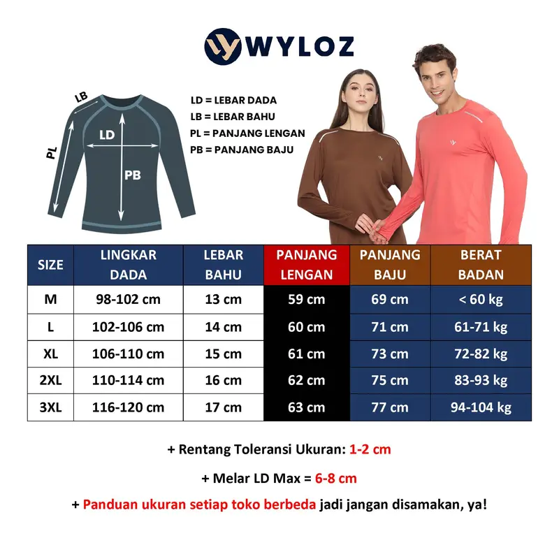 WYLOZ Baju Kaos Olahraga Panjang Dry Fit Lari Sport Export Wanita Pink 1