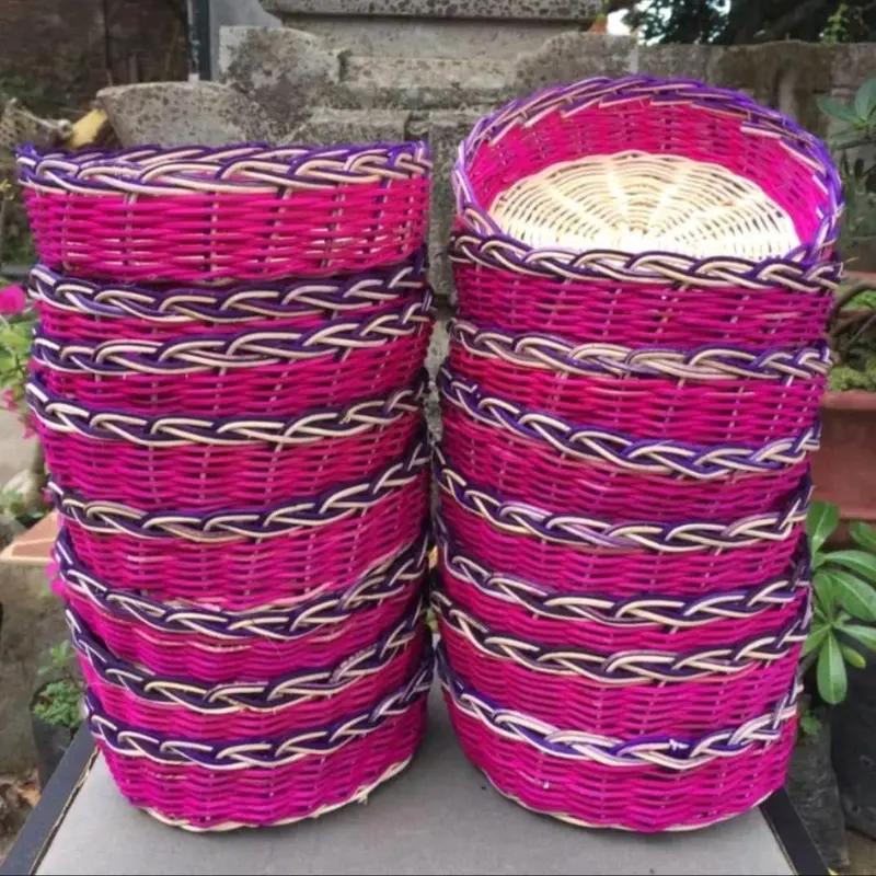 Sodan rotan warna pink ungu isi 12 pcs ukuran 16, 18, 20cm untuk keranjang buah dan hantaran. 0
