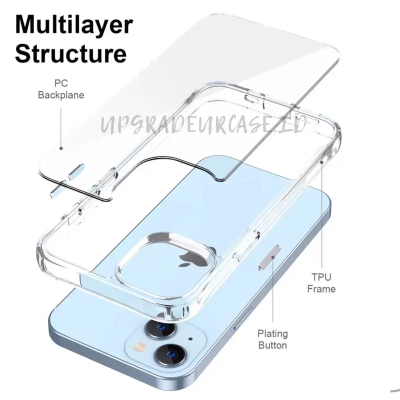 [+PACK BOX] Anti Kuning !! Armour Military Case IPHONE 7 7+ 8 8+ SE 2 X XS MAX XR 11 12 13 14 15 16 PRO MAX 14+ 15+ 16+ PLUS Casing Transparan Akrilik Hard Clear Case Premium Acrylicn 8