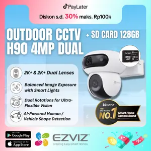 (PROMO BUNDLE) EZVIZ H90 4MP+4MP DUAL CAMERA OUTDOOR CCTV + MEMORY 128 GB