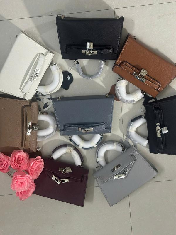 Túi xách nữ size 19 Đeo chéo cam tay sang chảnh da sần gạo kem khăn quấn quai túi thời trang xách tay và đeo chéo tiện lợi - Bag