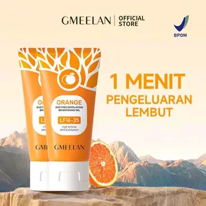 GMEELAN 2PCS Orange Exfoliating Gel 50g Pengelupasan Kulit Peeling Blackhead Remova Eksfoliasi Wajah Mengangkat Sel Kulit Mati Peeling Face Skincare BPOM