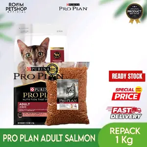 Purina Pro Plan Adult Salmon Makanan Kucing Dewasa Formula Ikan Salmon Repack 1 Kg Ready Stock Harga Spesial Pengiriman Cepat pet shop