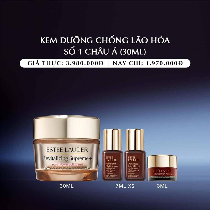 Kem dưỡng Collagen chống lão hóa dưỡng ẩm Estee Lauder Revitalizing Supreme+ Youth Power Soft Creme Moisturizer - Moisturizer 30ml