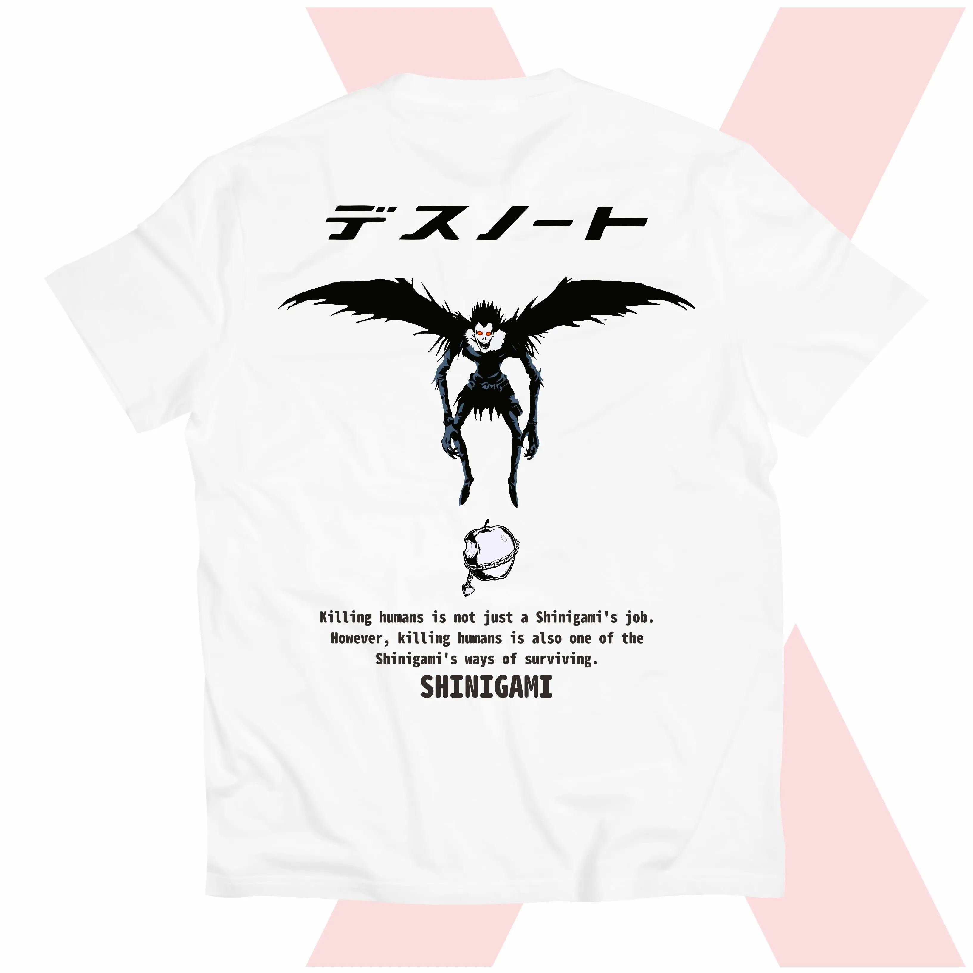 XGAN Baju Death Note Ryuk Shinigami DN02X Kaos Anime katun 24s Jepang T-Shirt Anime Manga Premium Soft Tebal Combed Lembut Distro Sablon  Pria Nyaman   Hitam Motif
