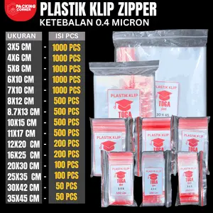 Plastik Klip Ziplock 100 LEMBAR Bening | Zipper Bag Food Grade Makanan