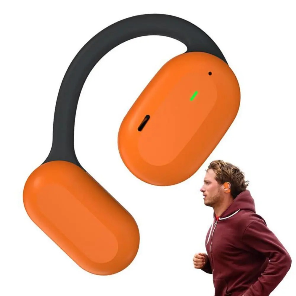 Bluetooth Bone Conduction Headphones Durable Noise Reduction Not In The Ear Wireless Earphone Ear Clip with MIC Ear Headset for Running Sports Game