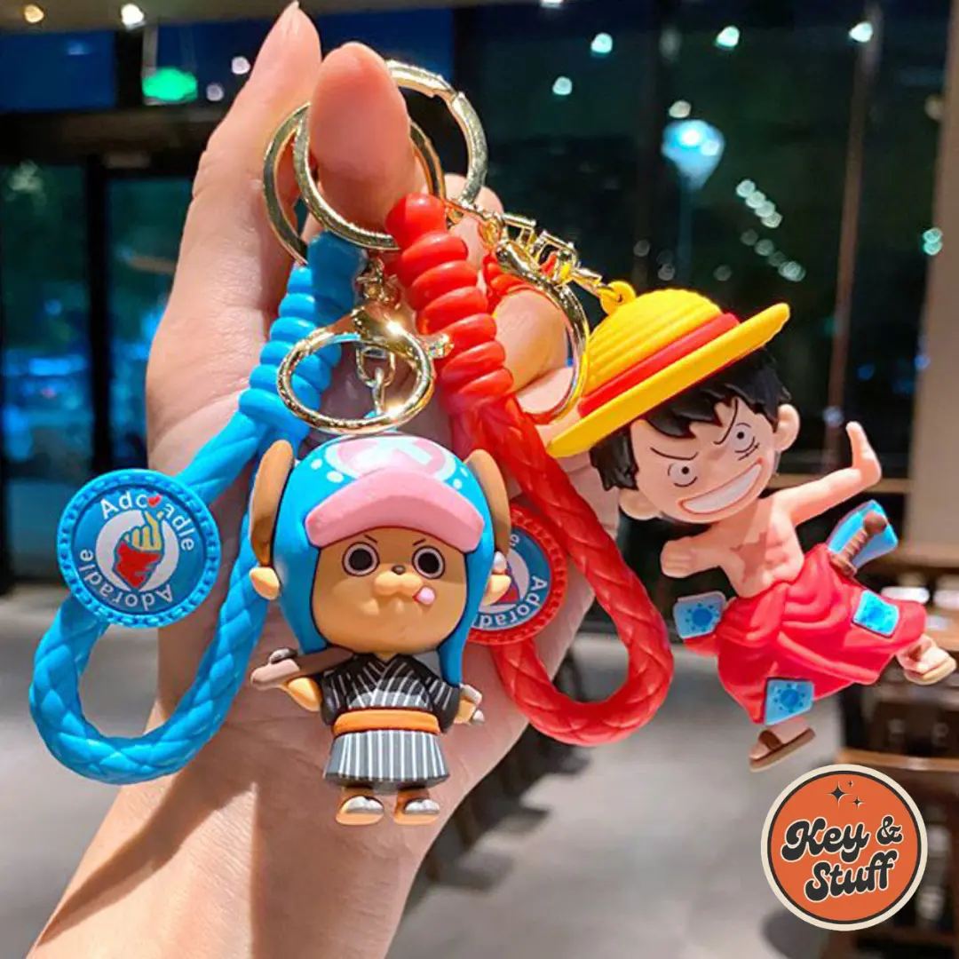 Gantungan Kunci Desain Kartun Lucu Anime One Piece Untuk Tas Sekolah / Gantungan Kunci Mobil Motor KeyChain Liontin Tas / Gantungan Kunci Karakter Lucu