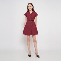 Gambar Chocochips - Zorelia Dress / Mini Dress Blazer Lengan Pendek Double Breasted - Maroon, S dari Chocochips Boutique Kota Administrasi Jakarta Barat 4 Tokopedia