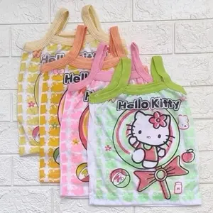 12Pcs Kaos Dalam Singlet Tanktop Anak Perempuan Motif Hello Kity Fashion