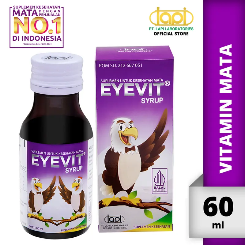 EYEVIT Syrup - Botol isi 60ml - Suplemen Kesehatan Mata 0