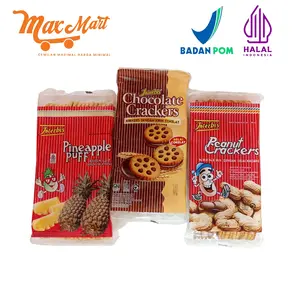 Interbis Peanut Crackers Kacang 268gr Choco Crackers 268gr dan Pineapple Puff Biskuit Nanas 300gr