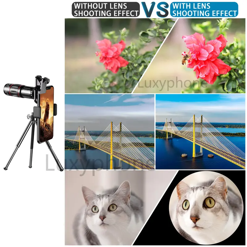 (In Stock)Luxyphone lensa apexel 28x zoom lensa kamera apexel 18x25 hp telezoom lensa tele zoom hp lensa hp lensa kamera pantai Ponsel Hitam 2