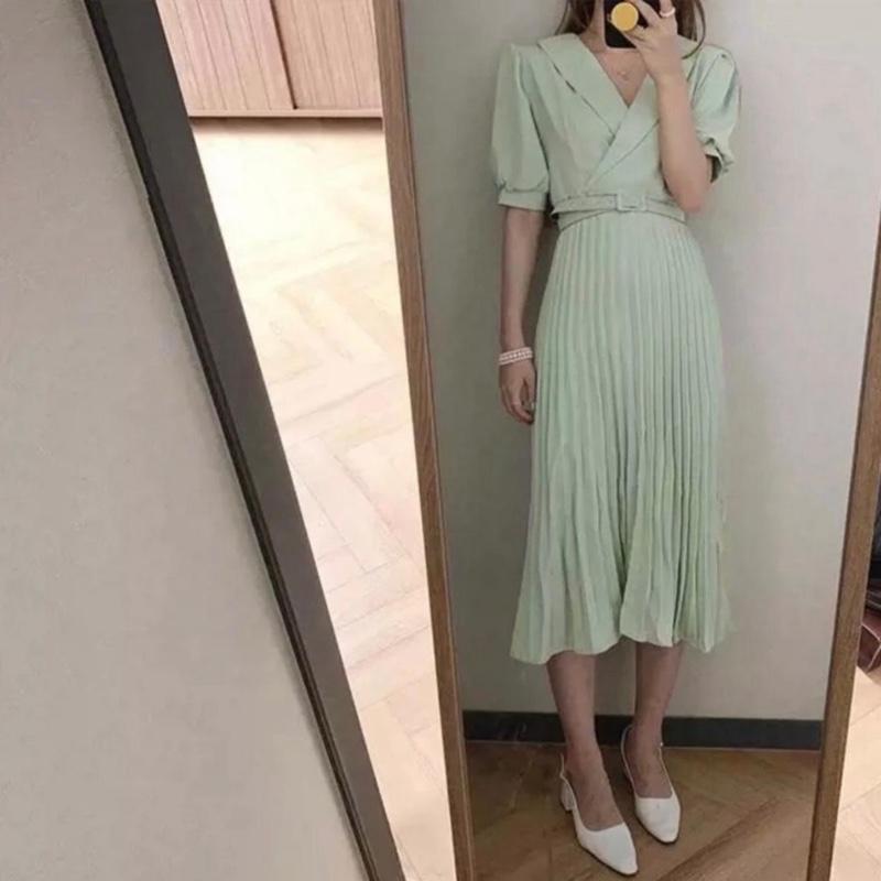 Syfbell Kelsey Side Pleated Suit Dress | dress premium | dress import 0