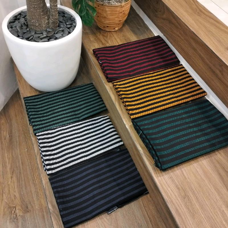 KAIN KATUN PREMIUM BATIK LURIK MOTIF DALANG SONGKET GARIS (Full Cotton) Lebar 115cm ( Harga Per meter 0.5 meter)Kain Katun Kebaya,Kain Katun Kemeja Bisa COD 5