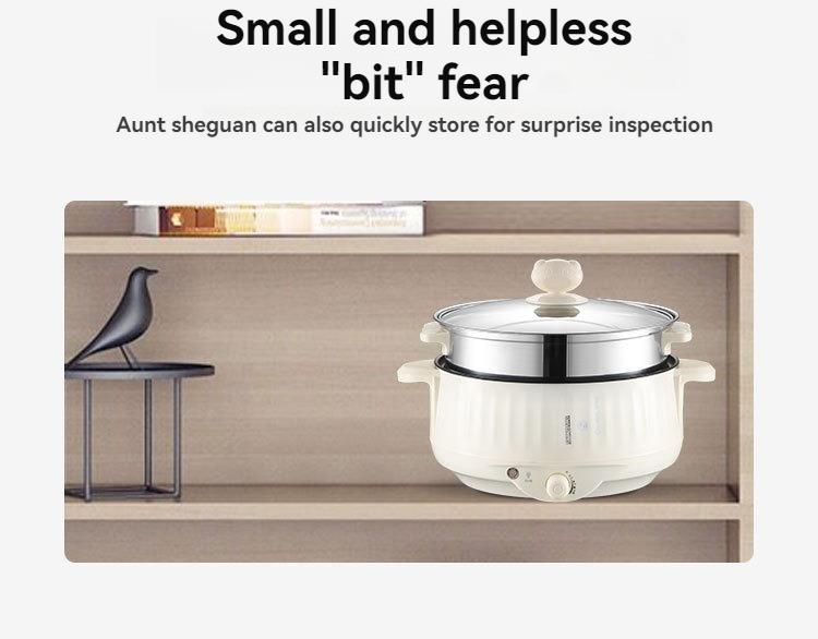 Product Introduction of Electric cooker, household electric hot pot, all-in-one electric hot pot, multi-function electric cooker, electric frying pan, student dormitory, electric steamer 12