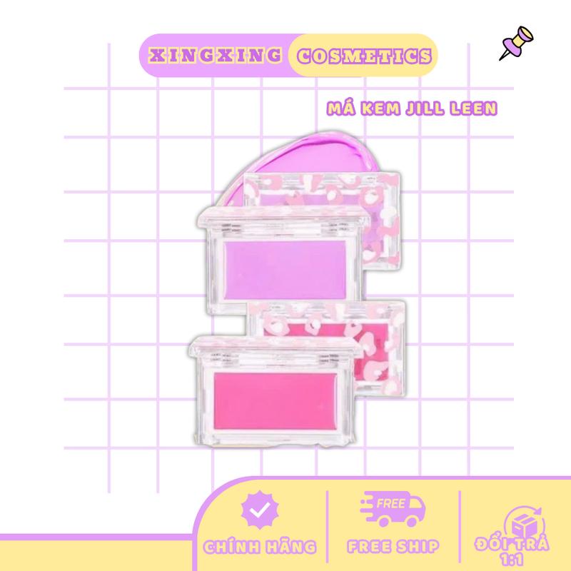   SIÊU HOT  Phấn Má Hồng JILL LEEN Dạng Kem Màu Tím Làm Sáng Lâu Trôi Dưỡng Ẩm Tùy Chọn 