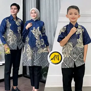 Batik Couple Batik couple modern baju batik couple batik tunik couple Sarimbit Atasan Wanita Panjang Setelan Keluarga Pasangan Kondangan Seragam