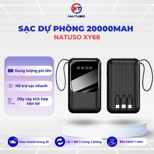 Sạc dự phòng 10000mAh 20000mAh sạc nhanh pin mini dung lượng lớn có sẵn nhiều dây sạc – XY68