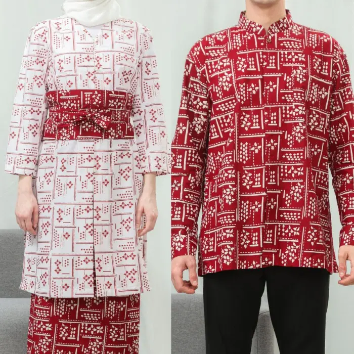 Set tunik lebaran 2025 & Kemeja/Kemko Batik Couple Modern