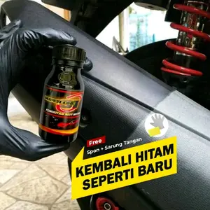 Penghitam Body Motor Black Magic 50ml - Permanen, Tahan Lama, untuk Plastik Trim, Dashboard, dan List Kaca Kendaraan