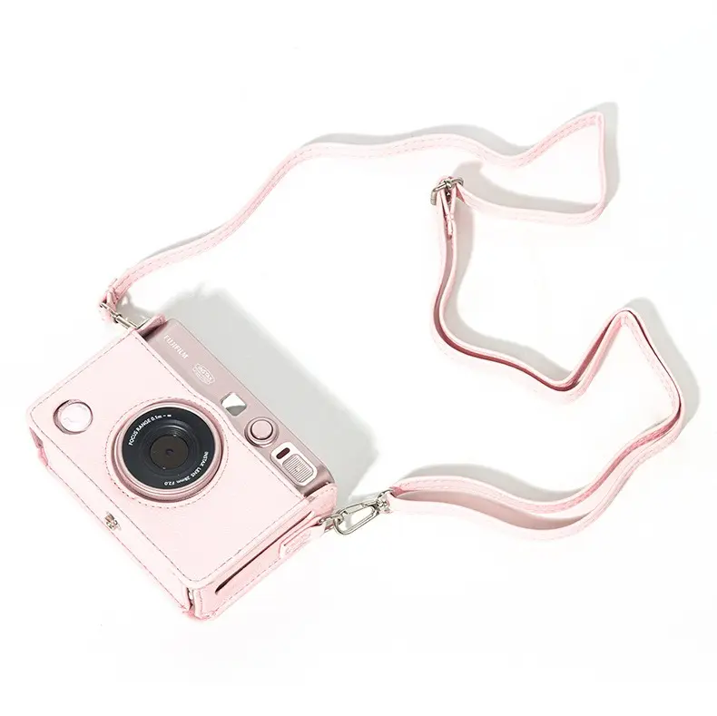 Film Lab] Pink PU Leather Camera Case for Instax Mini EVO Soft