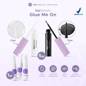 KAY BEAUTY Glue Me On Eyelash Glue / Lem Bulu Mata 5 Gram / Lem Bulu Mata Tahan Lama / Perekat Lem Bulu Mata