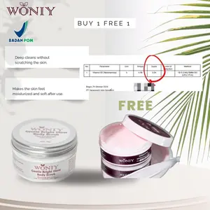 WONIY LULUR KRATON SCRUB EXFO ARBUTIN 100gr