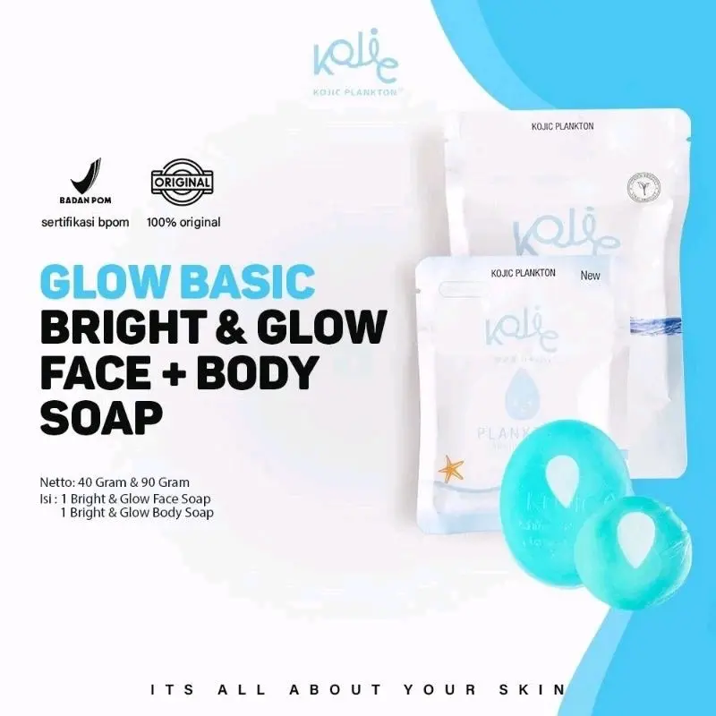 KOJIC PLANKTON BRIGHT&GLOW SOAP ORIGINAL Vitamin C  Mencerahkan 1