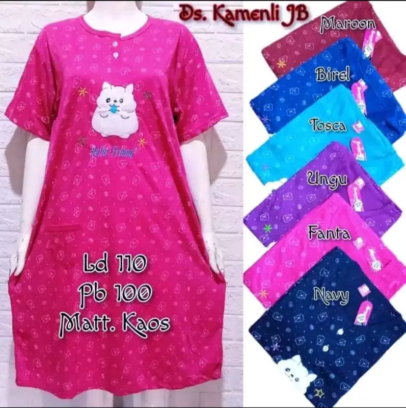 Baju Tidur Daster Starlay,Kamenly Terbaru Terlaris Setandar,Jumbo Nyaman Bumil Pendek Busui Panjang daster remaja 2