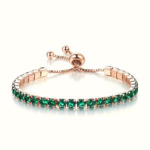 Yuelinova, 2025 Gelang Zirkon, Fesyen Merentas Sempadan, untuk Wanita, Gaya Niche, Rekaan Kristal Mudah, Barang Kemas Aksesori, Gaya Selebriti Internet  tangan  wanita Bangles Bracelets Jewelry, matching  birthstone, gelang kristal ,september  birthstone