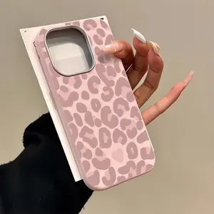 Berlaku untuk iPhone Tatu Panther Pink Cahaya Kasus ponsel 11 12 13 14 15 16 Bahan TPU Tekstur Kulit Kasus ponsel iPhone 11 PRO MAX 12 PRO MAX 13 PRO MAX 14 14PLUS 14PRO MAX 15 15PLUS 15PRO MAX 16PRO MAX Casing yang cant