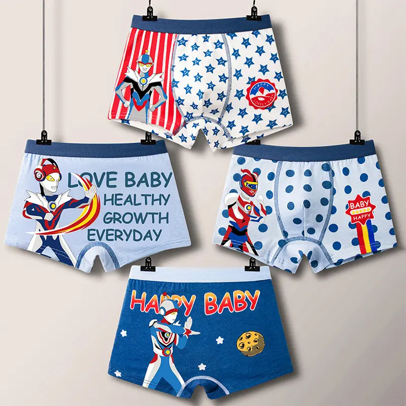 3PCS Celana Dalam Anak Laki-Laki Kartun Fashion Anak Katun Bernapas CD 1