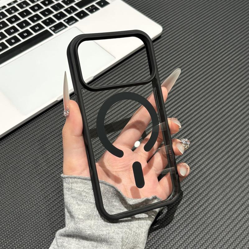 Ốp lưng có nam châm trong suốt cho iPhone 18/17 Pro Max/16 Plus (cao cấp)/15/14/13/12/11 Pro, chống rơi