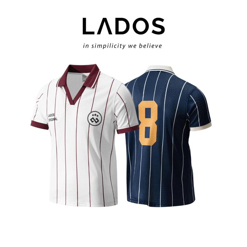 Áo Thun Thể Thao Nam LADOS - 9239 - Chất Thun Lưới Mè Thông Hơi Cao Cấp Cổ V Phối Màu Thời Trang Form Regular Thoải Mái Vận Động