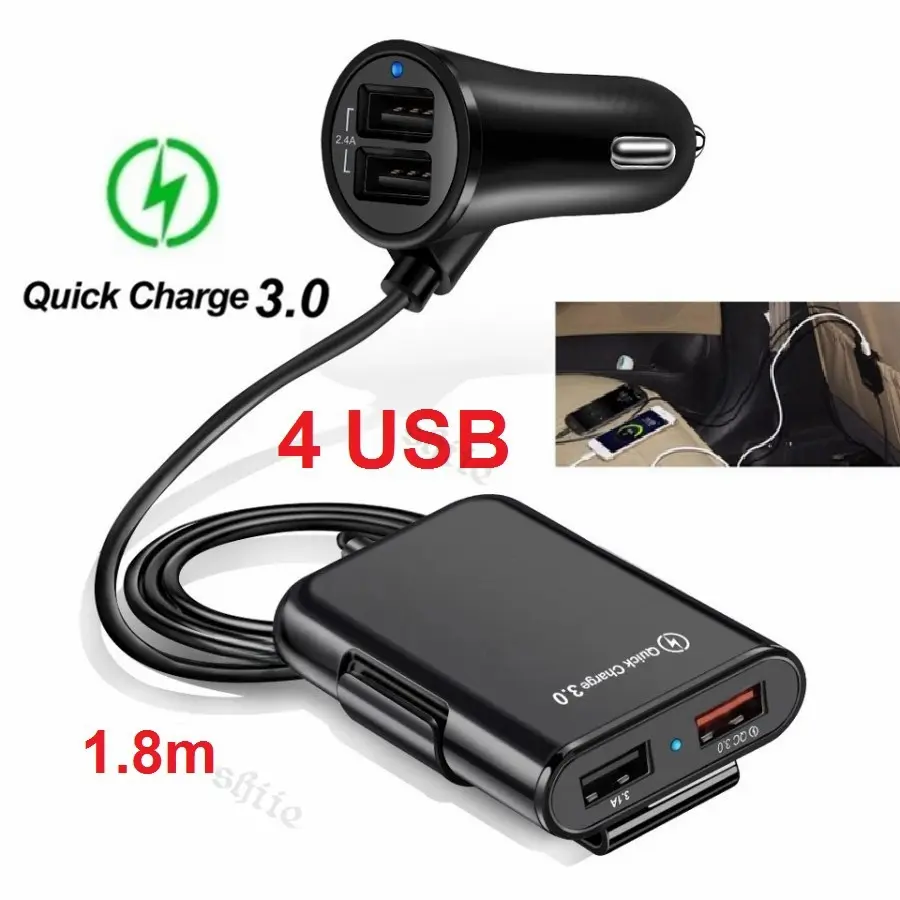 Kabel Pengisi Daya Mobil 3 In 1 15W, Mikro USB Tipe C Kilat untuk iPhone Huawei Xiaomi Samsung (Pengiriman cepat, dikirim dari Jakarta)