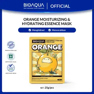 【BPOM】Bioaqua sheet mask Natural serum series Facial Treatment Mask wajah wamit 1pcs Hyaluronic Acid Hydrating Dry Skin Sensitive Skin Whitening Alcohol Free Soothing All Skin Types Oil Control kering vitamin Arbutin  Lightening